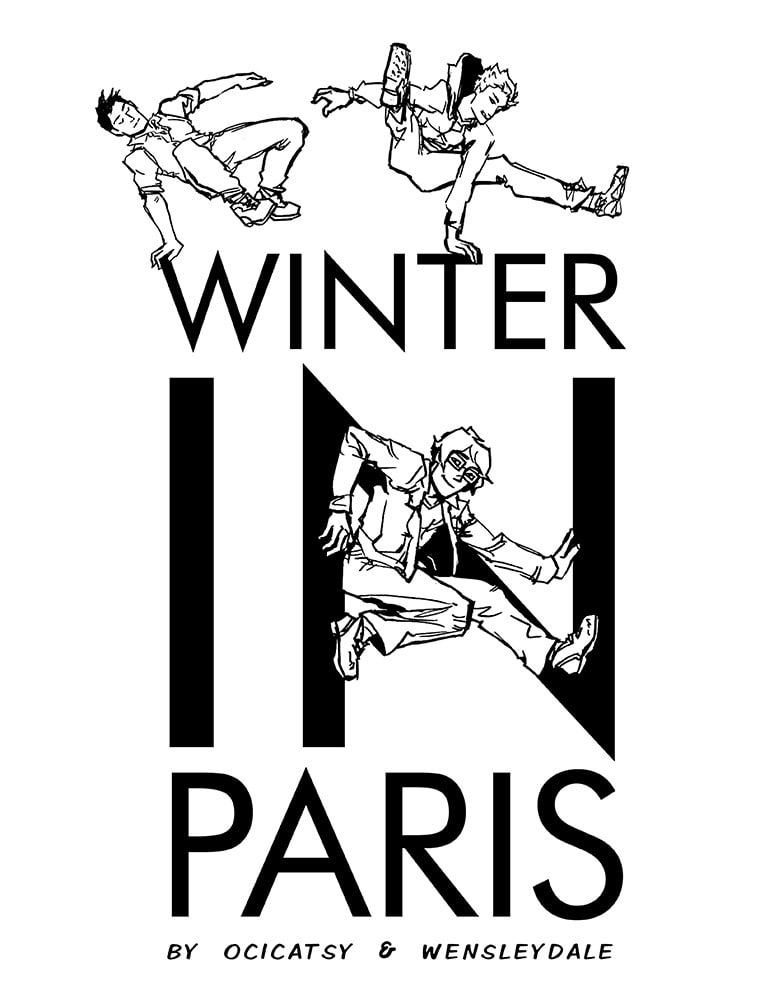 Three men doing parkour across the title of the comic